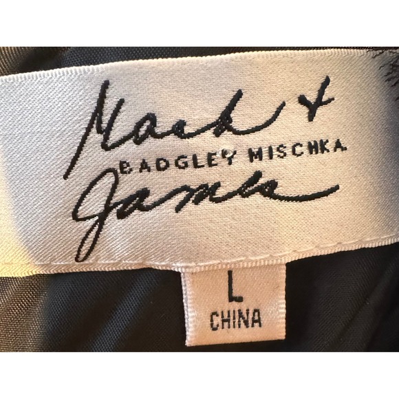 Badgley Mischka Black Sleeveless Pleated Neck Sheath Dress Size L - Picture 6 of 9